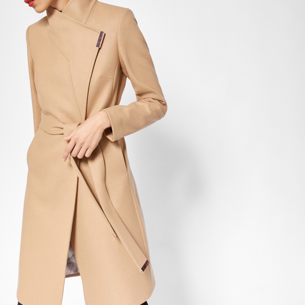 Ted Baker Womens Cashmere blended Wrap Coat